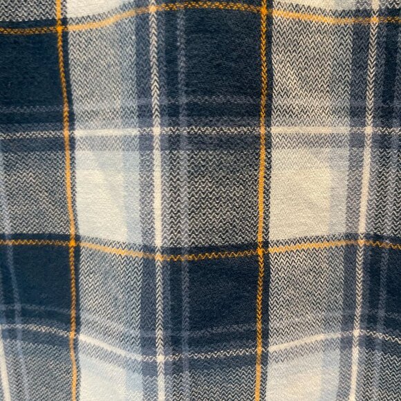 Blue & White Plaid Long-Sleeve Button-Up Shirt By Place Size M 7/8 Boys - Picture 7 of 11